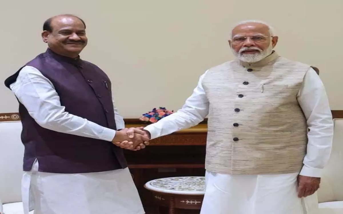 NDA speaker candidate Om Birla met PM Narendra Modi