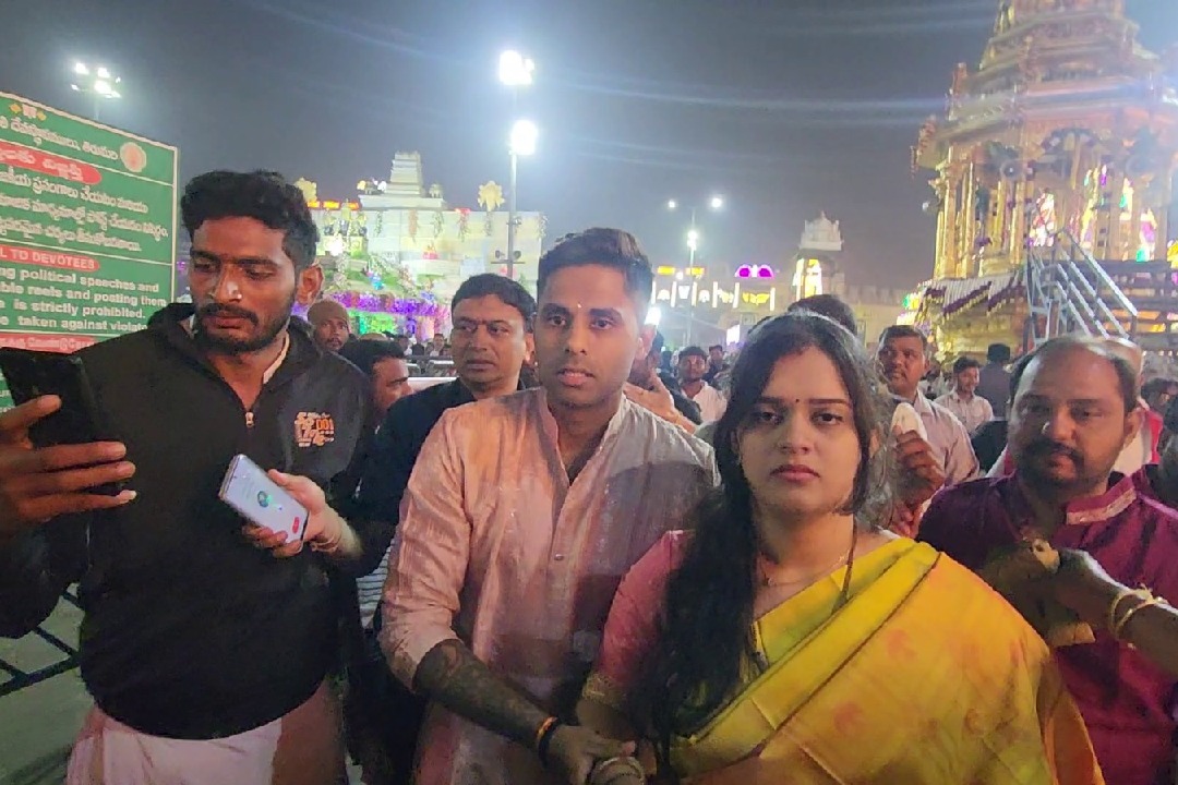 Suryakumar Yadav visited Tirumala Venkateswara Swamy Temple