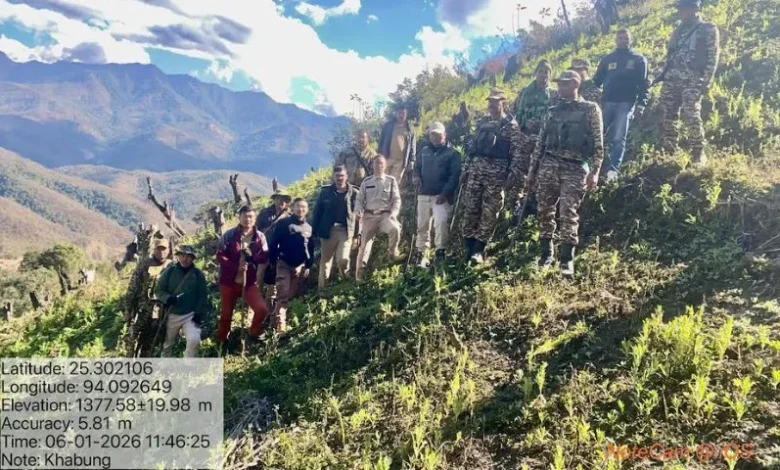 12.9 hectares of illegal opium plantation destroyed in Senapati